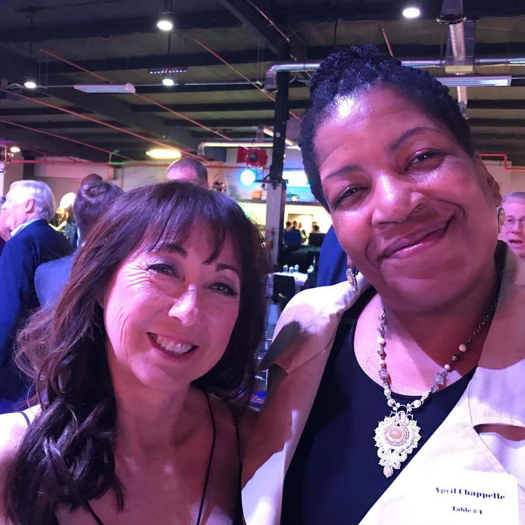 Debbie Green and I at the Southern California Indoor Volleyball Hall of Fame Ceremony May 2018