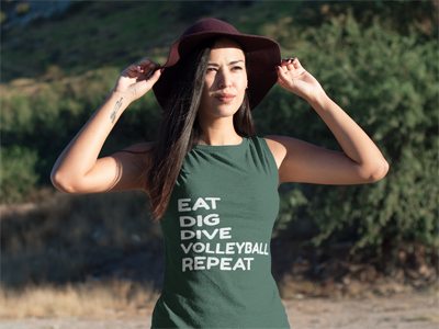 Eat Dig Dive Volleyball Repeat and other volleyball and other volleyball t shirt ideas by Volleybragswag