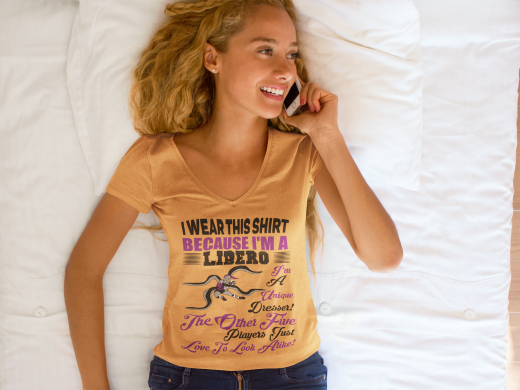 I wear this shirt because Im a LIBERO and other Volleybragswag volleyball t shirts sayings on DearVolleyball.com