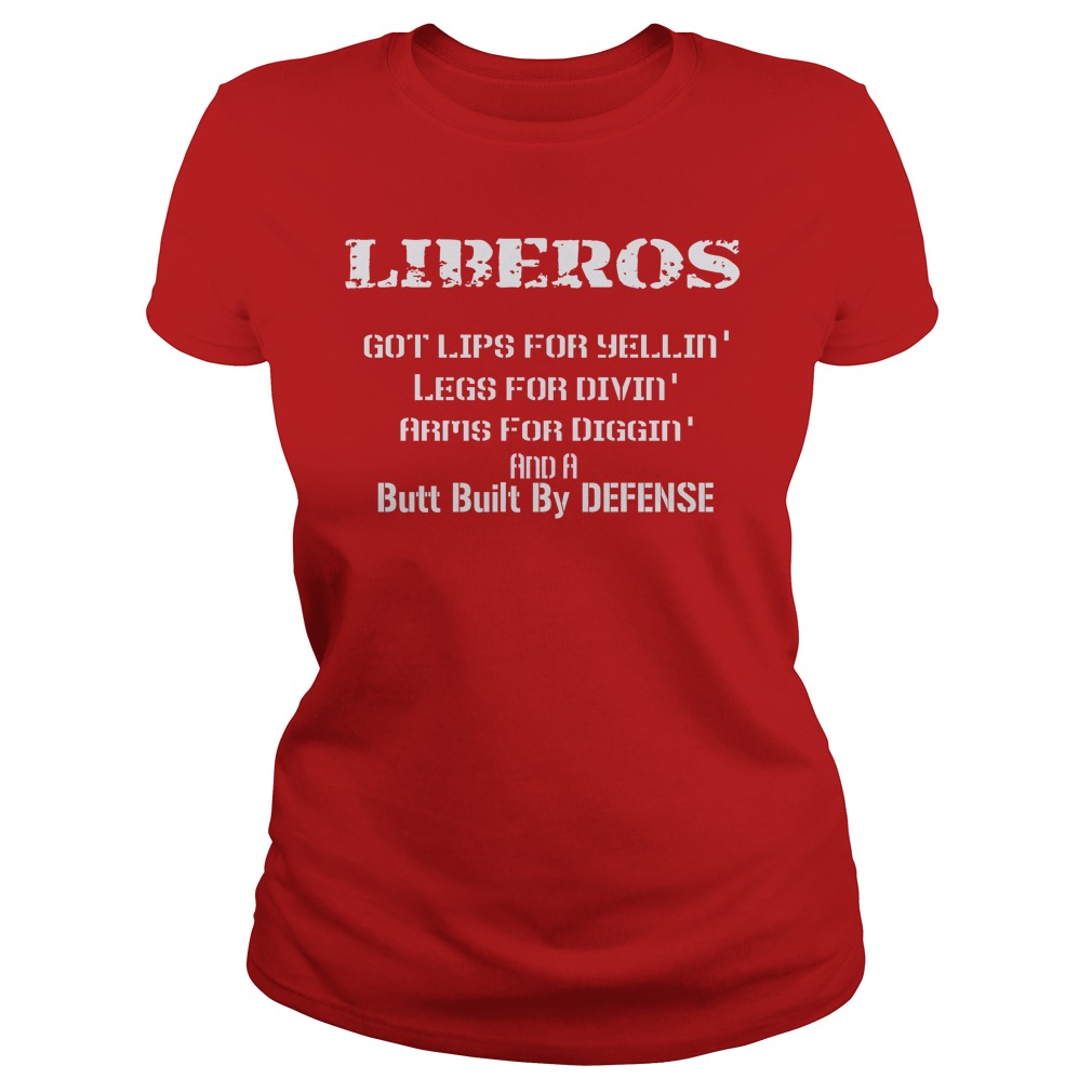 LIBEROS got lips for yelling and other Volleybragswag volleyball tshirts on DearVolleyball.com