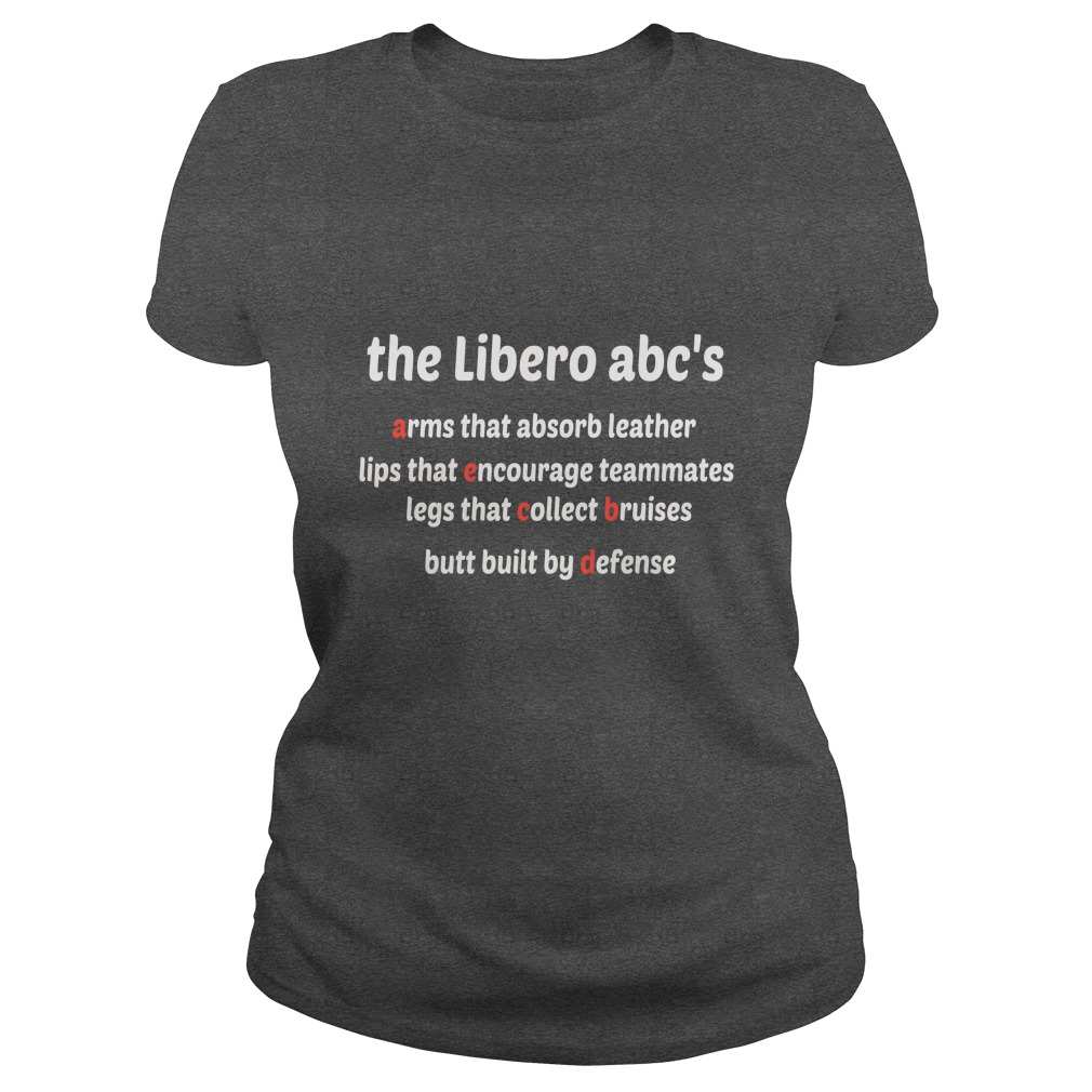The LIBERO abc's and other Volleybragswag volleyball tshirts on DearVolleyball.com