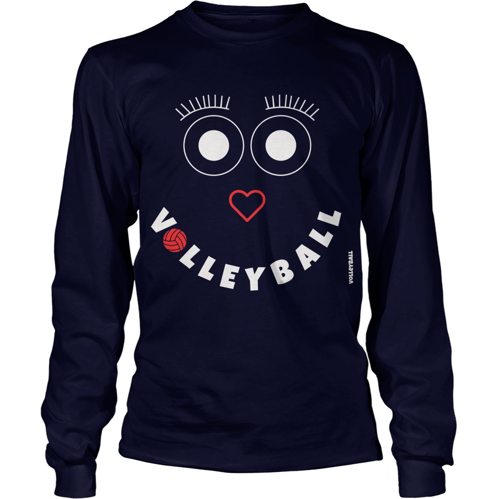Happy Face Volleybragswag volleyball t shirt sayings