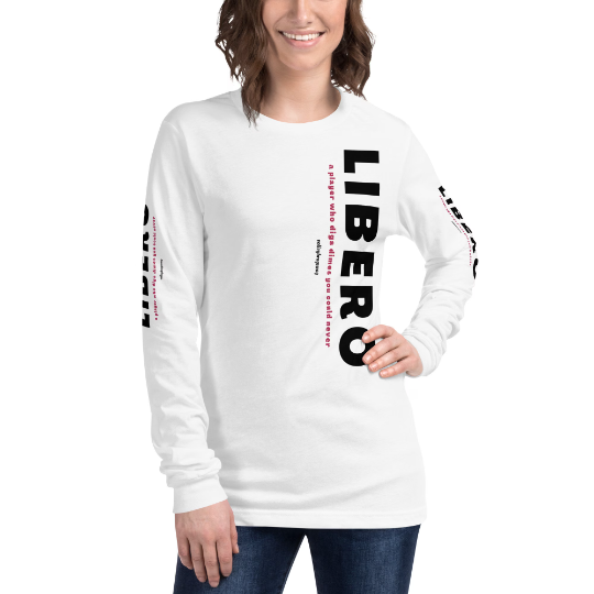 Libero Long Sleeve Shirts For Volleyball Lovers make Great Gifts For Volleyball Players. Shop Volleybragswag on ETSY.