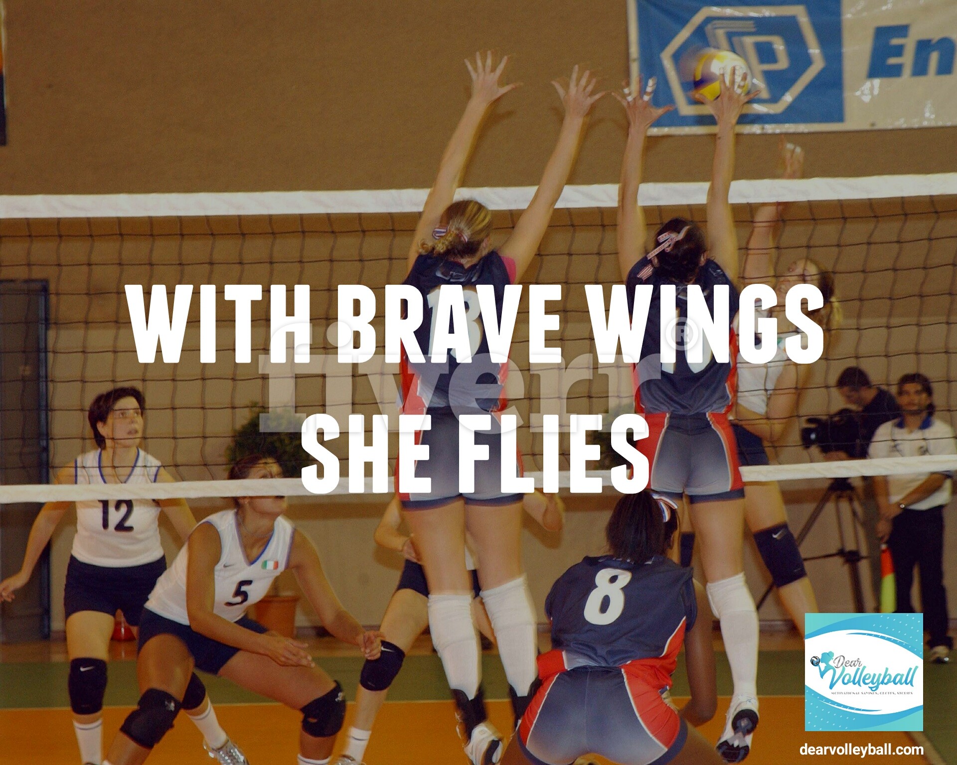 With brave wings she flies and 54 short inspirational quotes on DearVolleyball.com